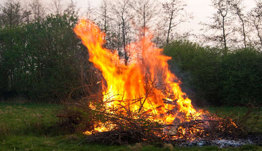Osterfeuer in Ostrfriesland, easter fire in Northern Germany
